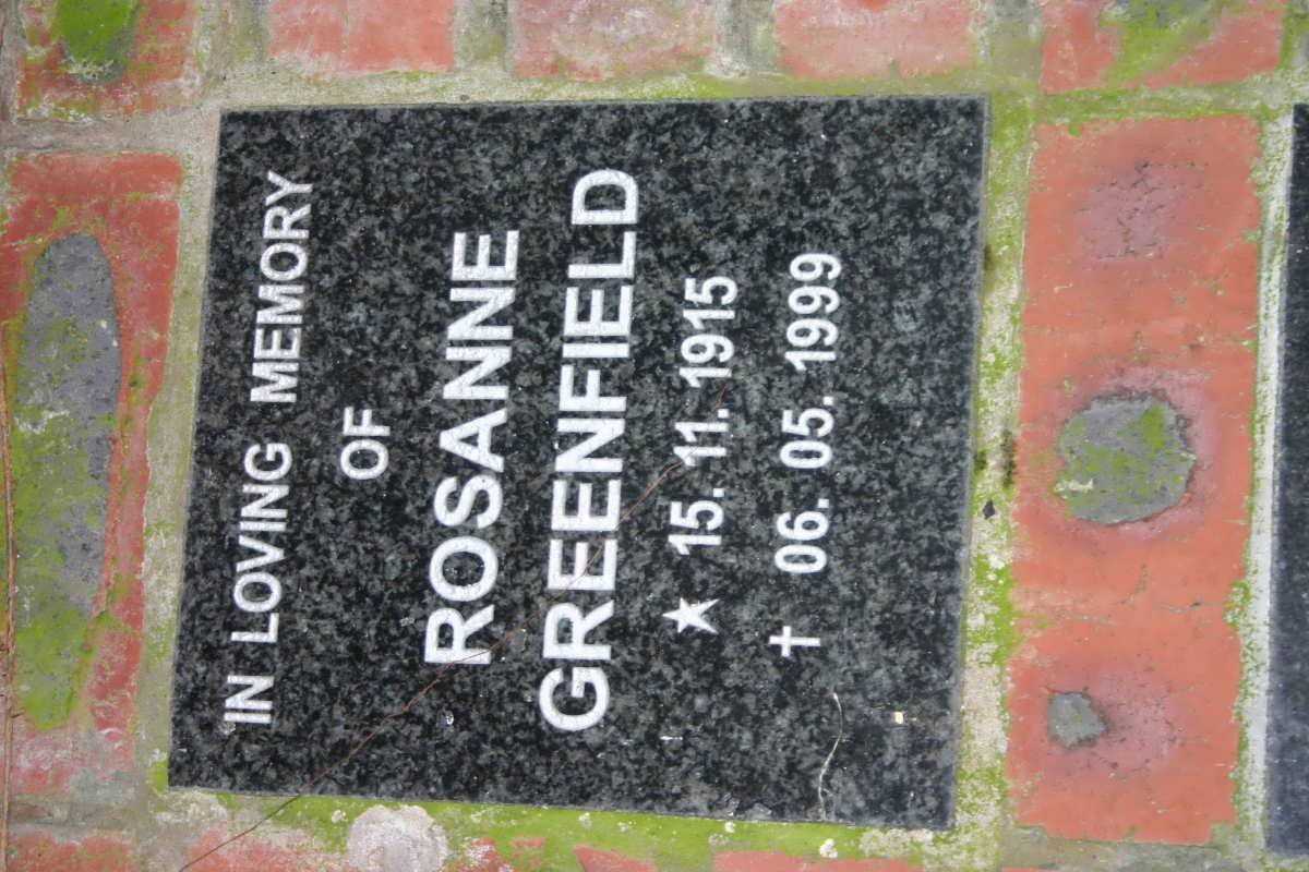GREENFIELD Rosanne 1915-1999