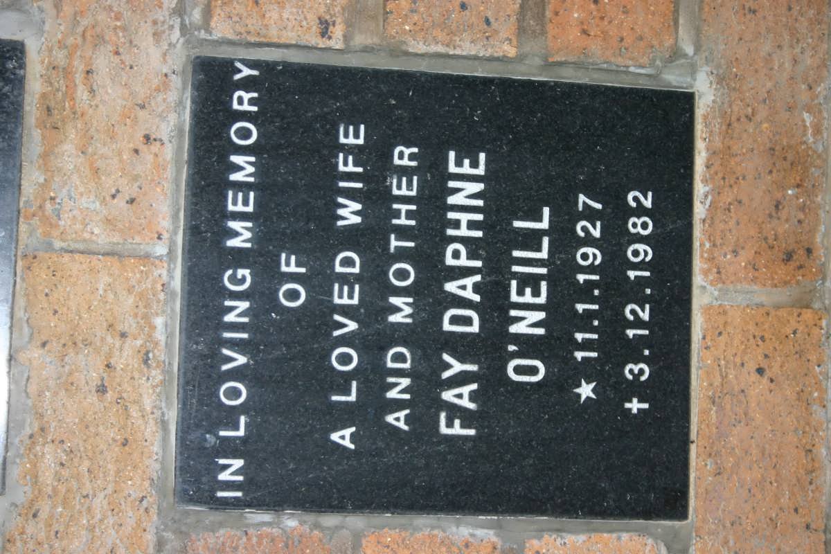 O'NEILL Fay Daphne 1927-1982
