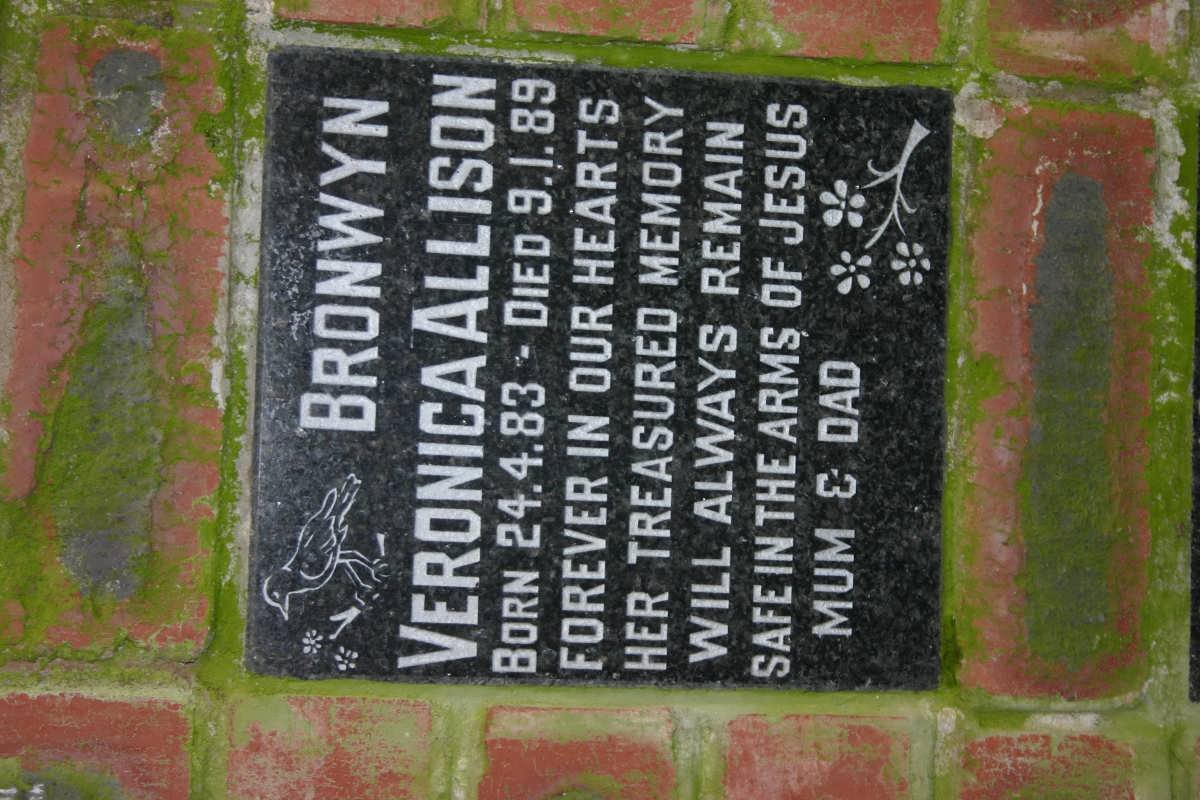 ALLISON Bronwyn Veronica 1983-1989