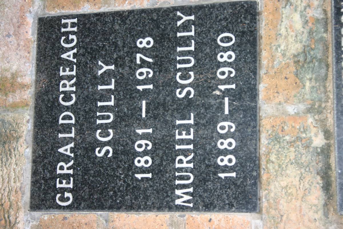 SCULLY Gerald Creagh 1891-1978 &amp; Muriel 1889-1980