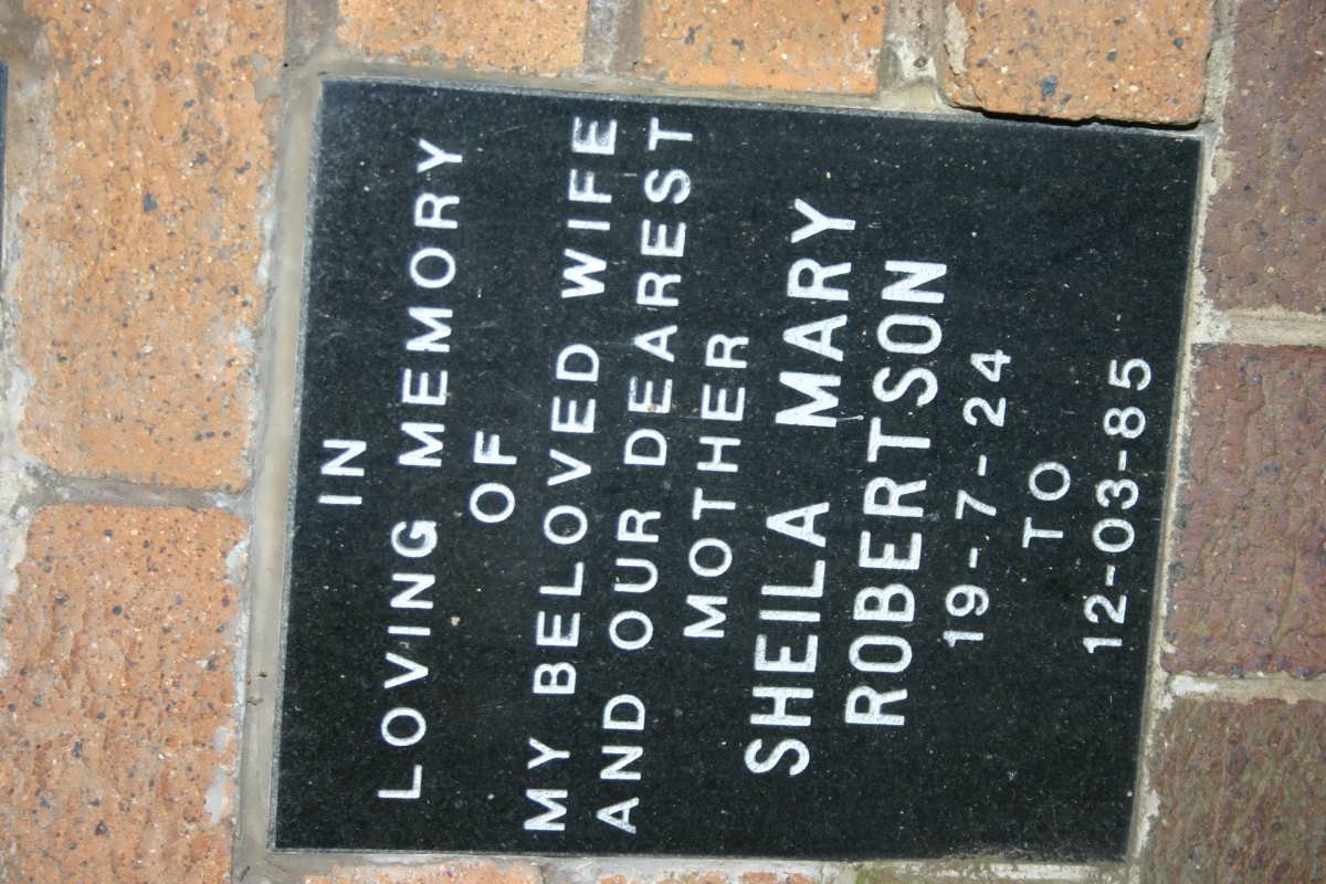 ROBERTSON Sheila Mary 1924-1985
