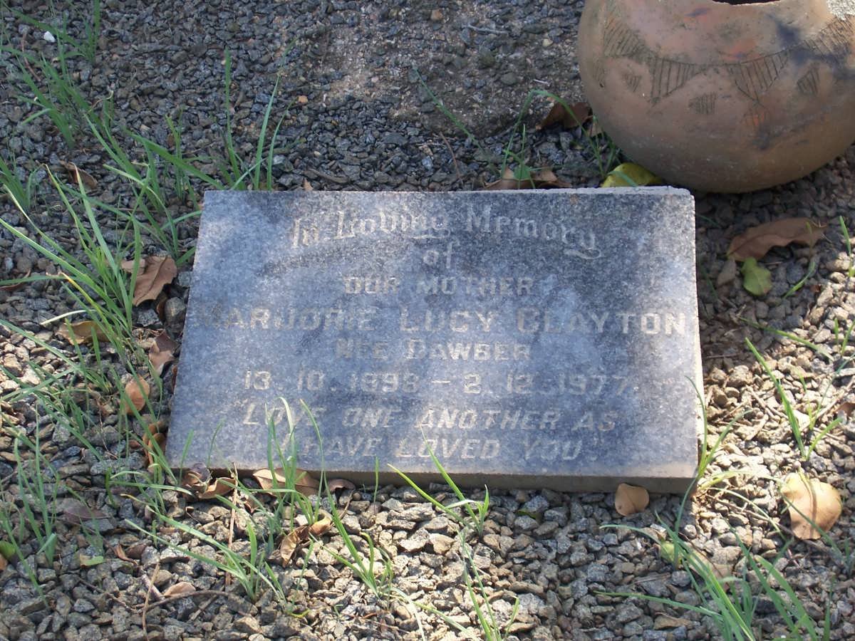 CLAYTON Marjorie Lucy nee DAWBER 1898-1977