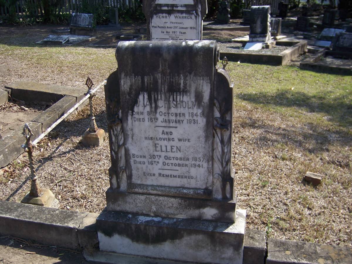 CHISHOLM J.A. 1848-1931 &amp; Ellen 1857-1941