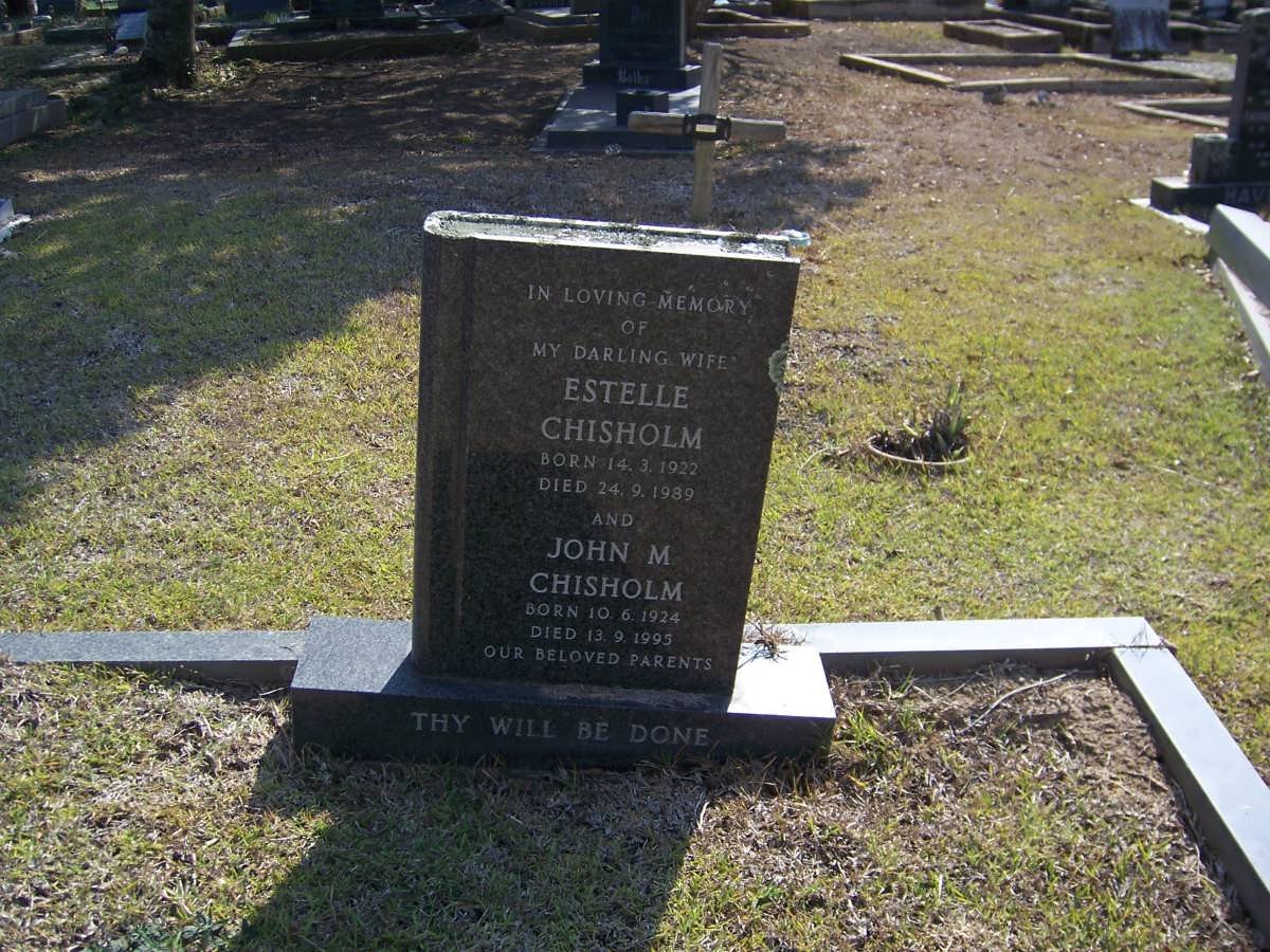 CHISHOLM John M. 1924-1995 &amp; Estelle 1922-1989