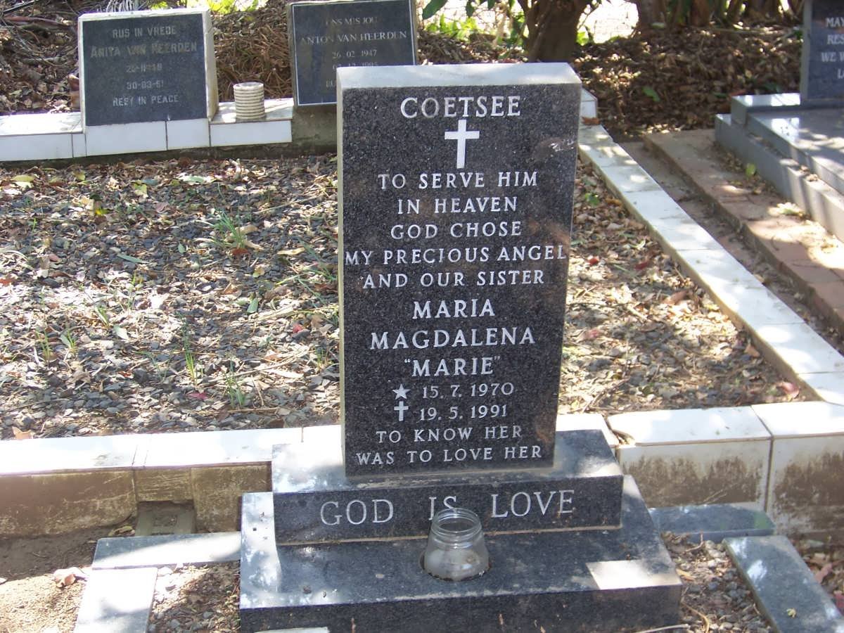 COETSEE Maria Magdalena 1970 - 1991