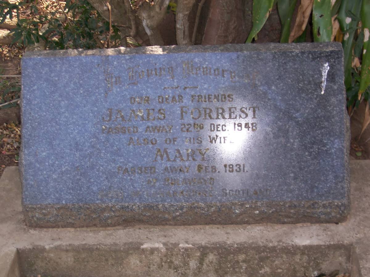 FORREST James -1948 &amp; Mary -1931