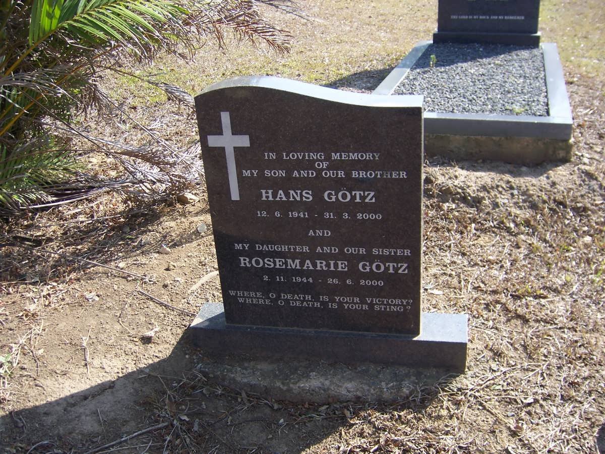 GOTZ Hans 1941-2000 :: GOTZ Rosemarie 1944-2000