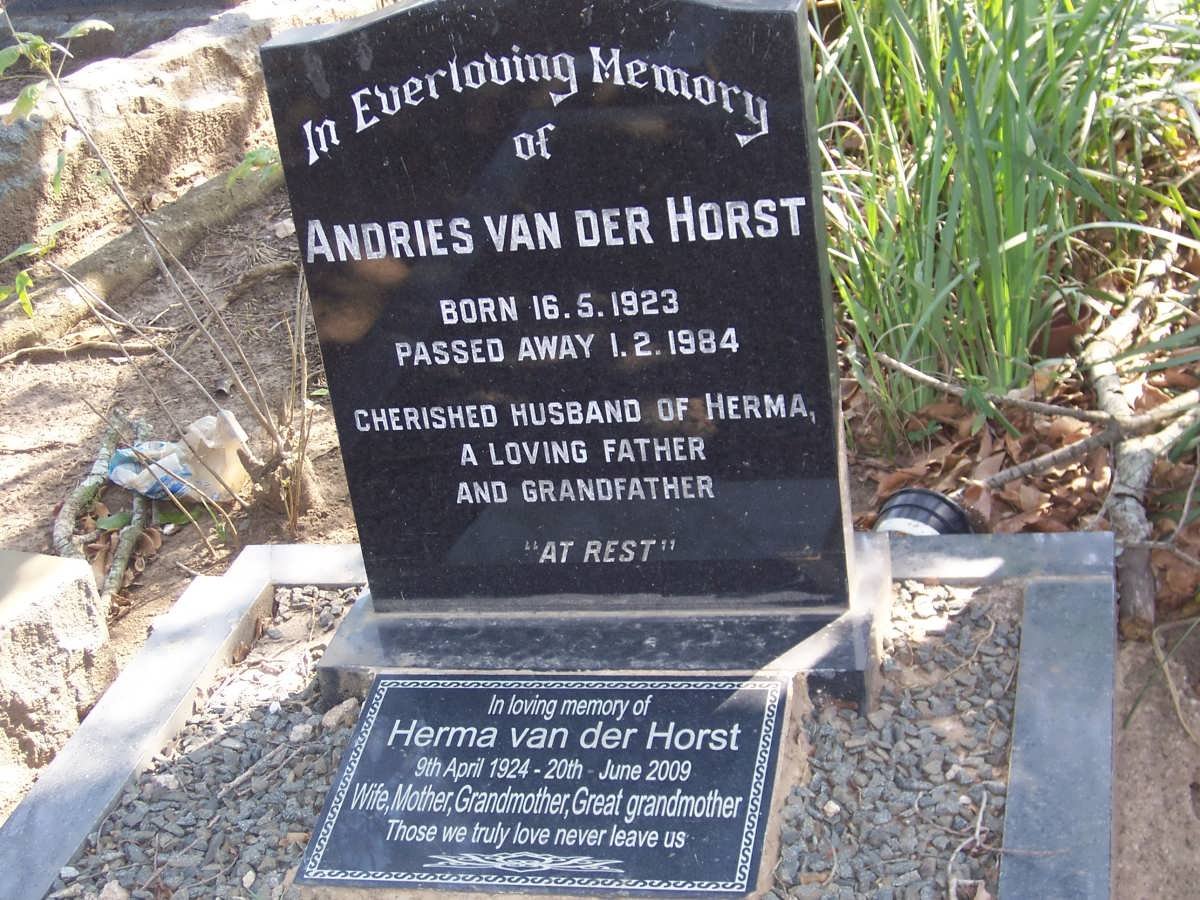 HORST Andries, van der 1923-1984 &amp; Herma 1924-2009
