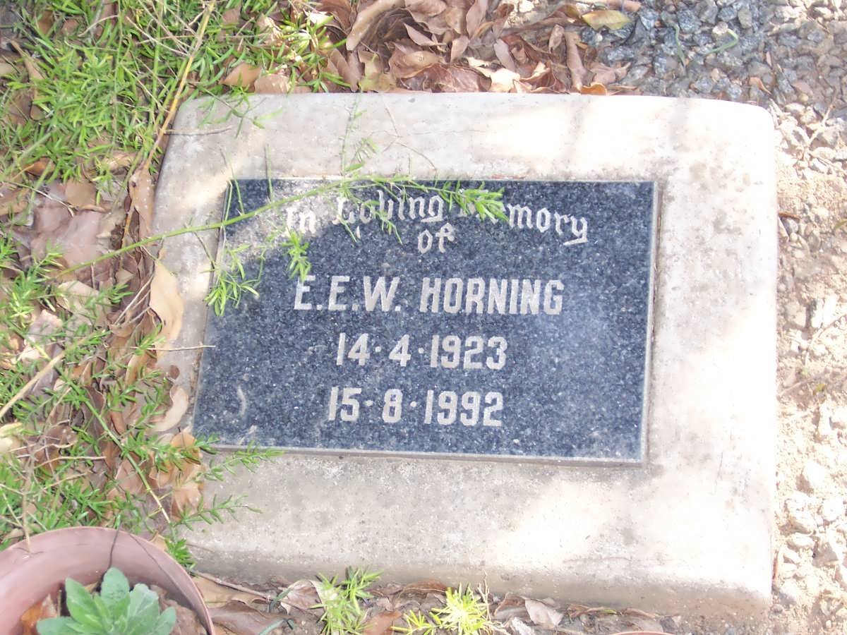 HORNING E.E.W. 1923-1992