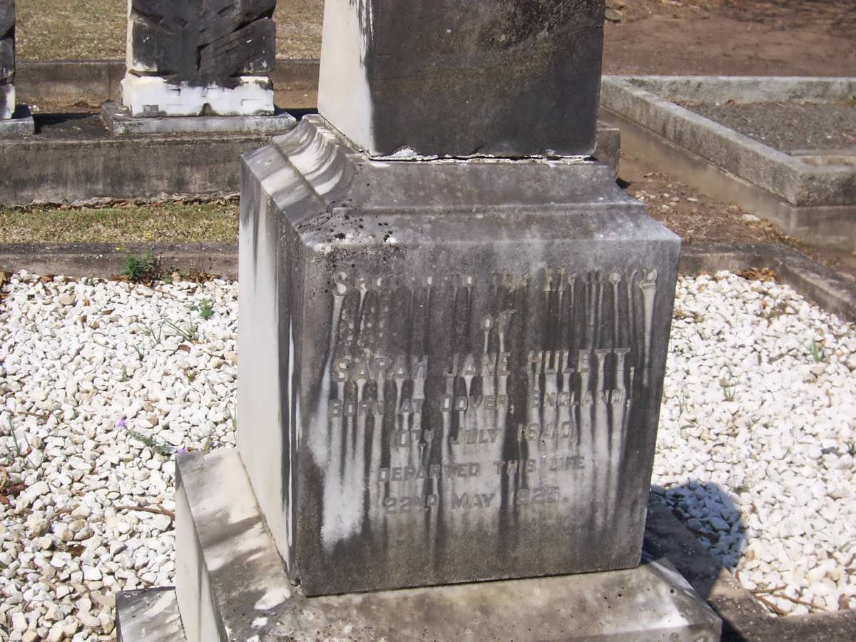 HULETT Sarah Jane 1840-1925