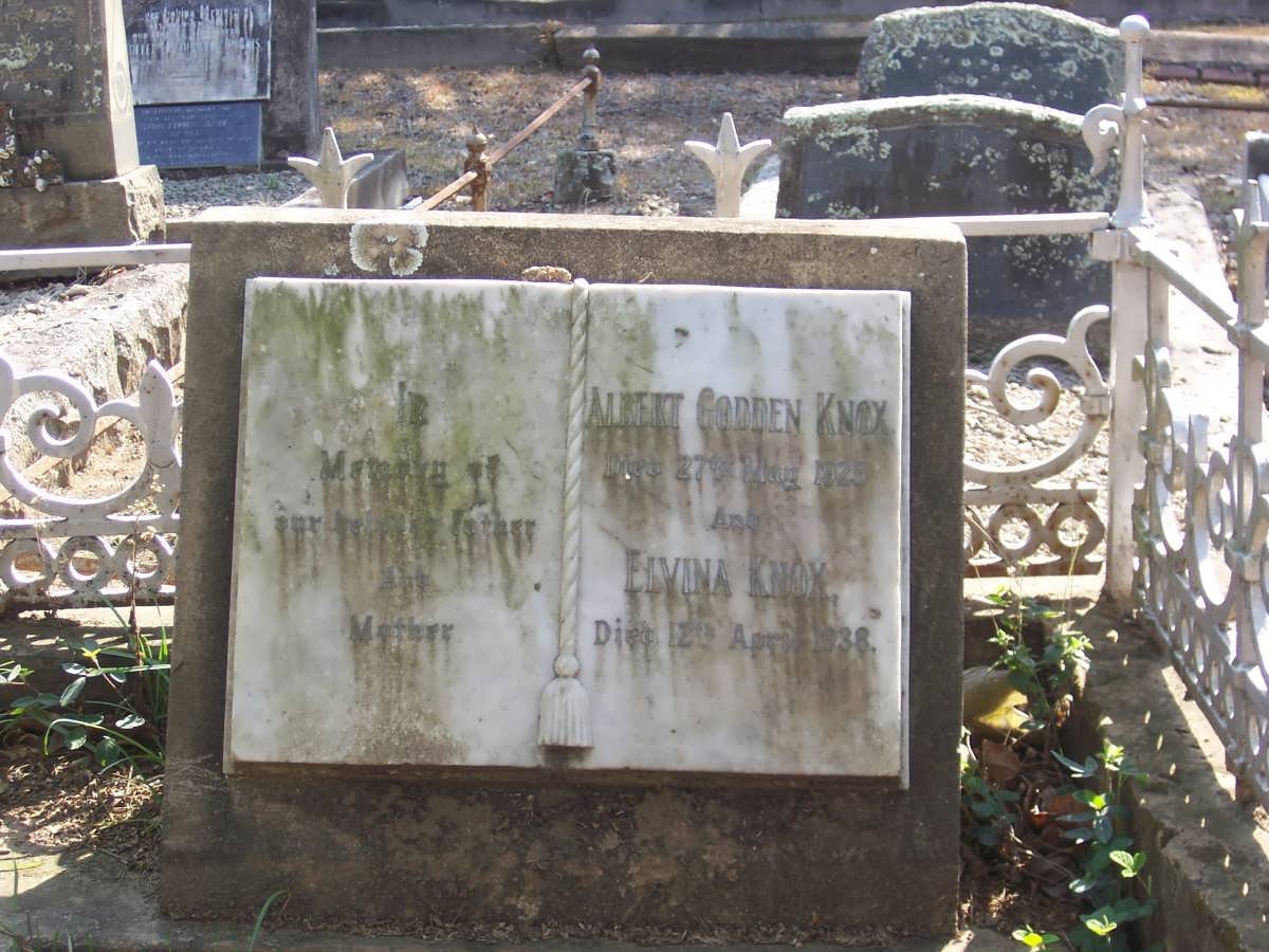 KNOX Albert Godden -1925 &amp; Elvina -1938