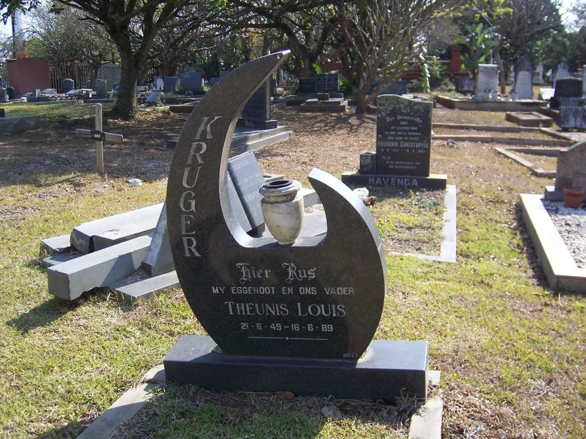 KRUGER Theunis Louis 1949-1989