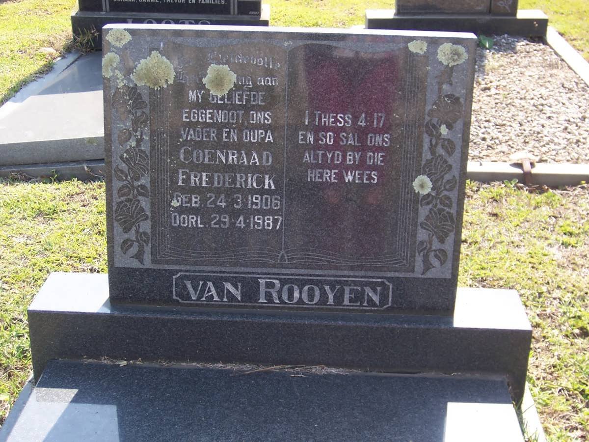 ROOYEN Coenraad Frederick, van 1906-1987