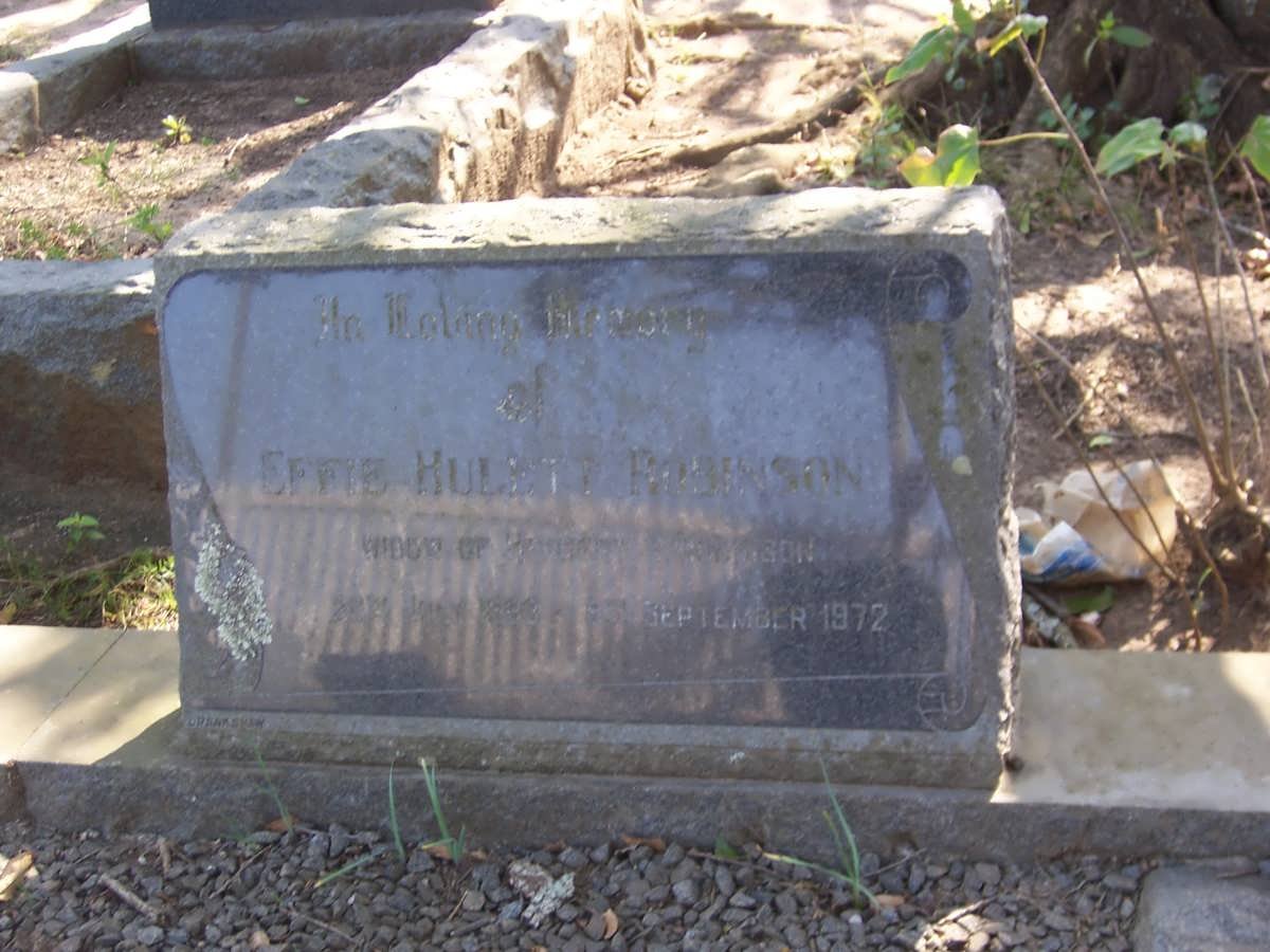 ROBINSON Effie Hulett 1888-1972