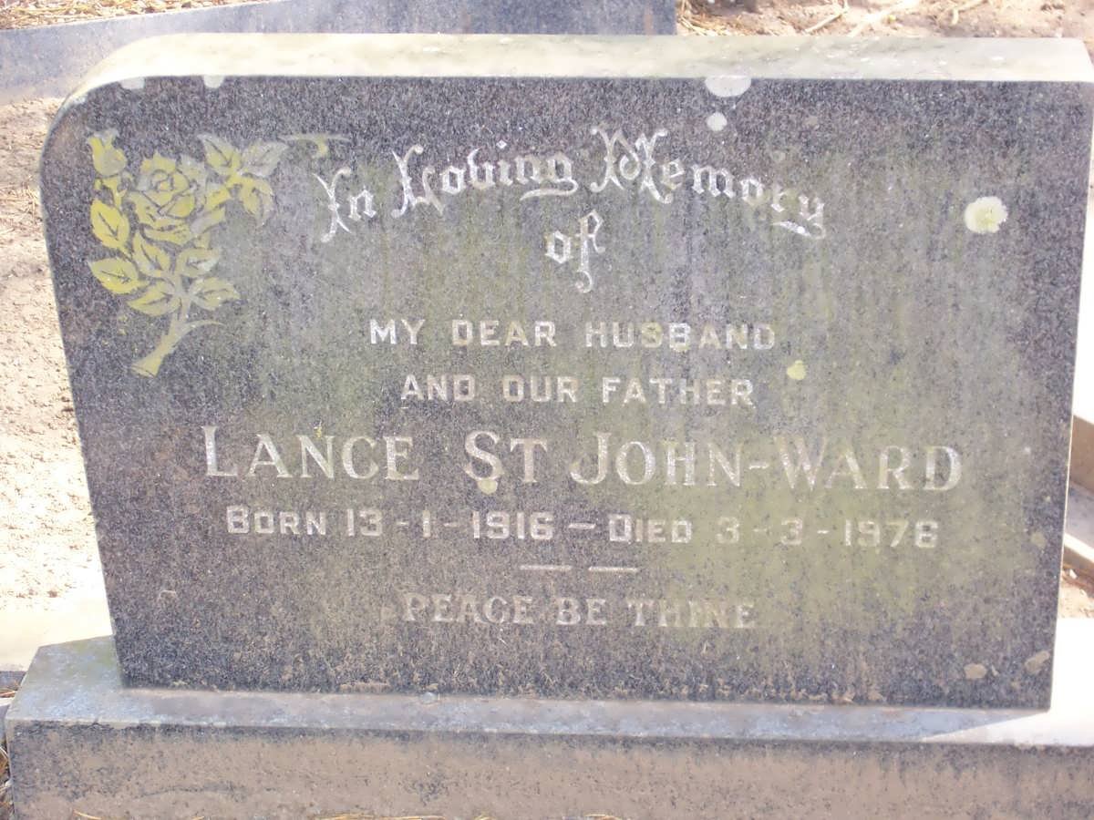 ST JOHN-WARD Lance 1916-1976