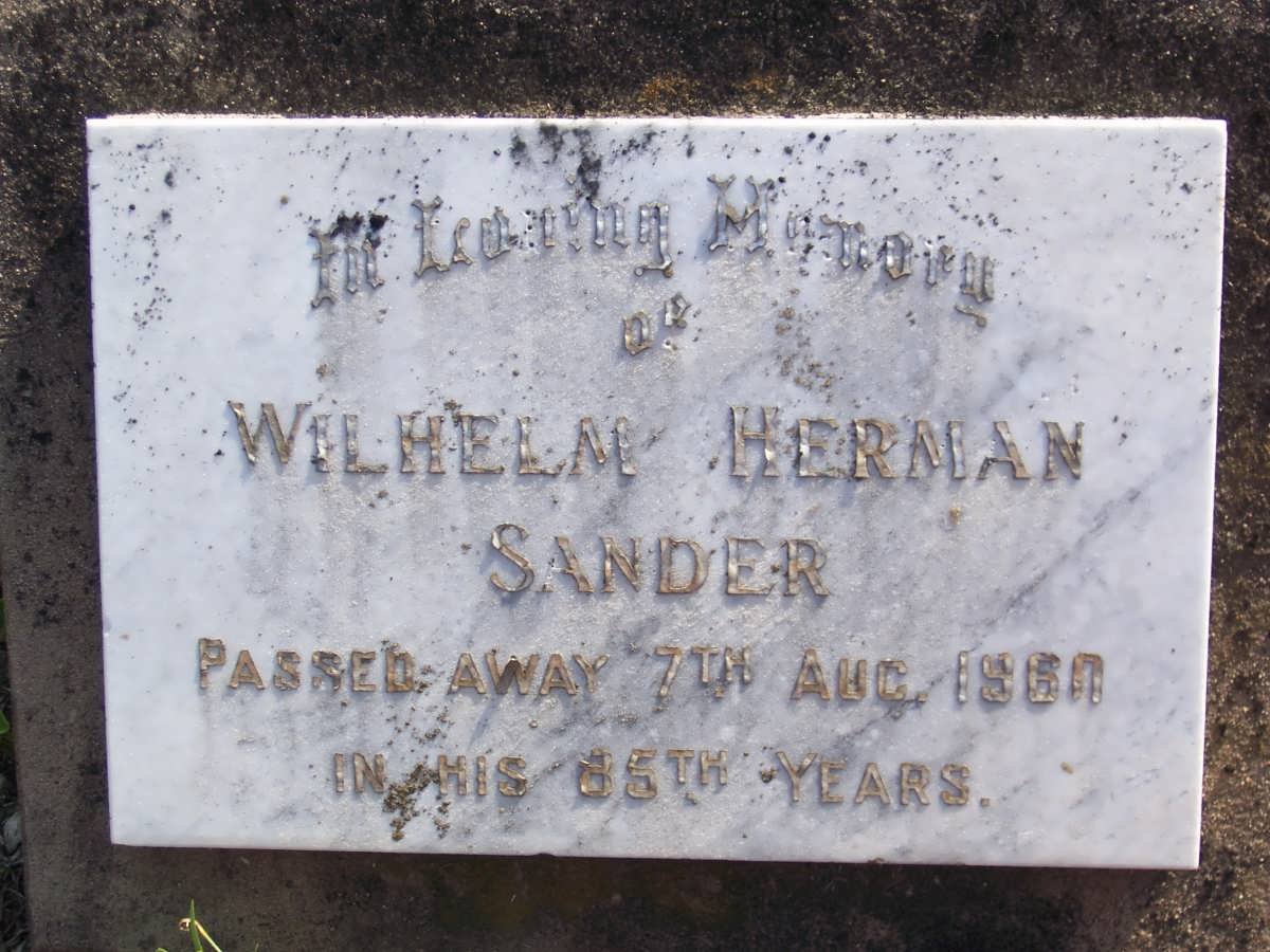 SANDER Wilhelm Herman -1960