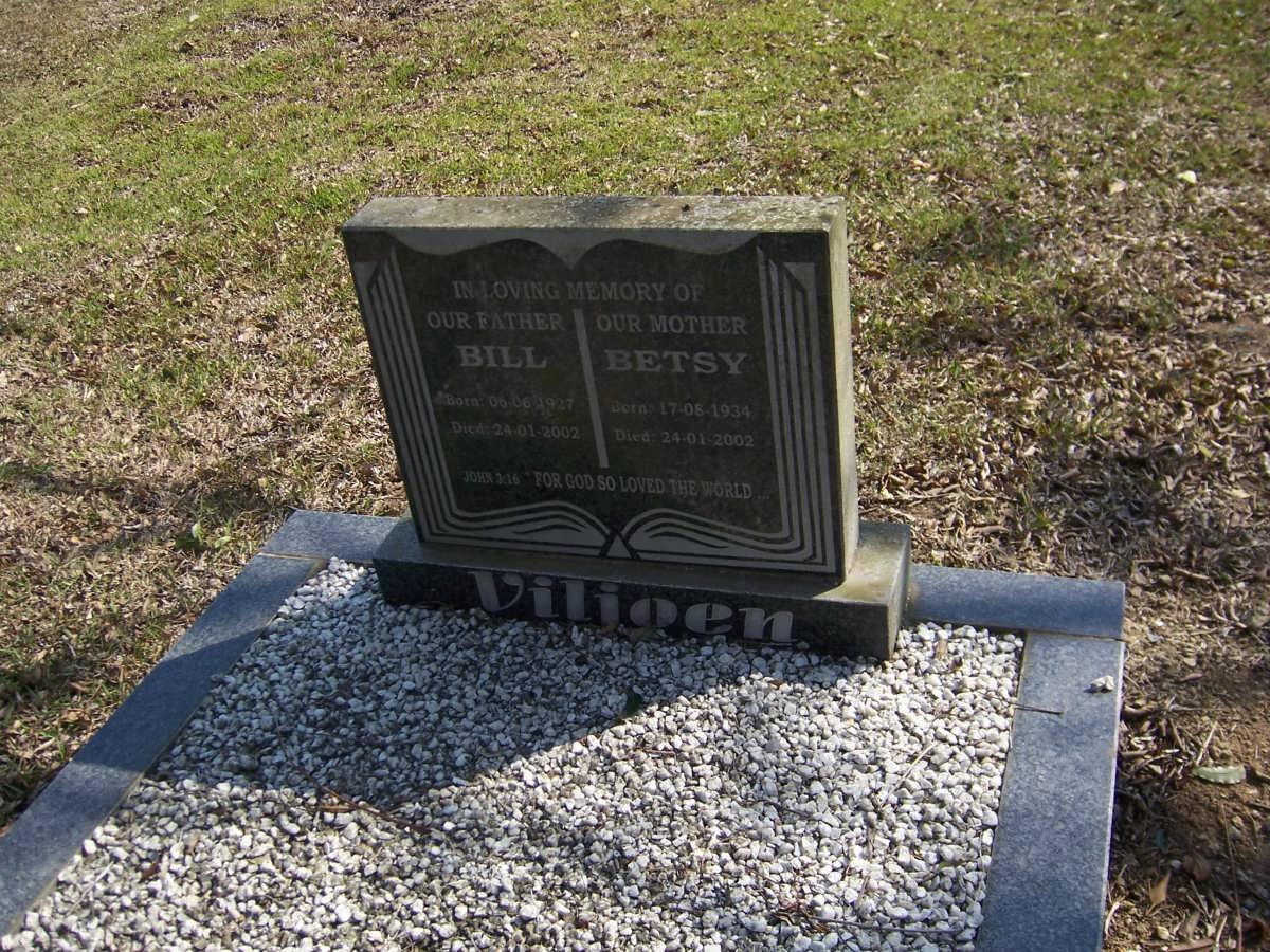 VILJOEN Bill 1927-2002 &amp; Betsy 1934-2002