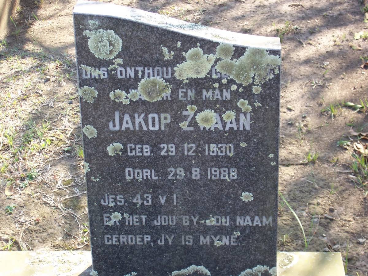 ZWAAN Jakop 1930-1988