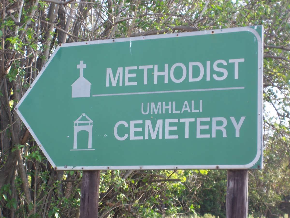 1. Overview - sign to Methodist Church and Umhali Cemetery