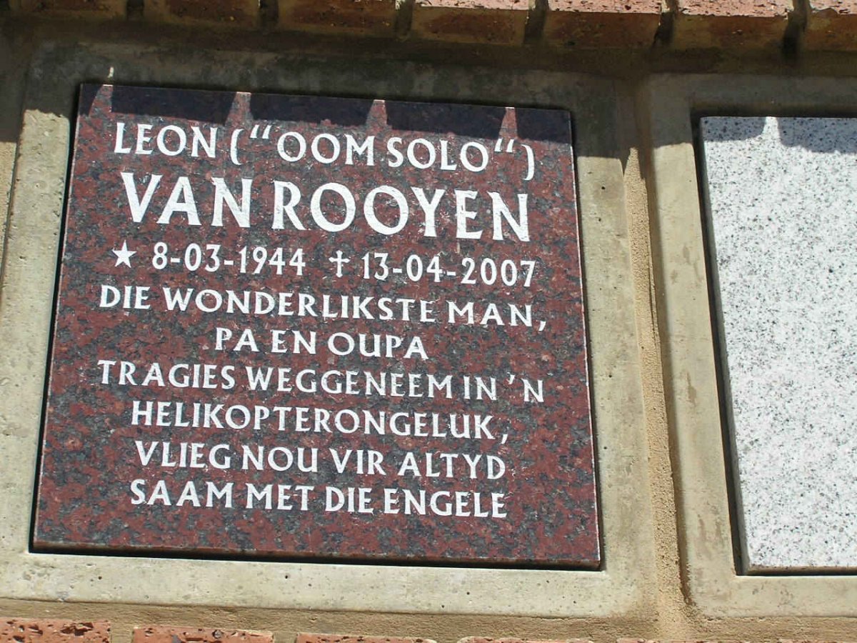 ROOYEN Leon, van 1944-2007
