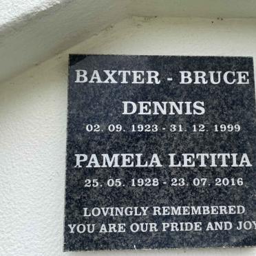 BAXTER Bruce Dennis 1923-1999 :: BAXTER Pamela Letitia 1928-2016