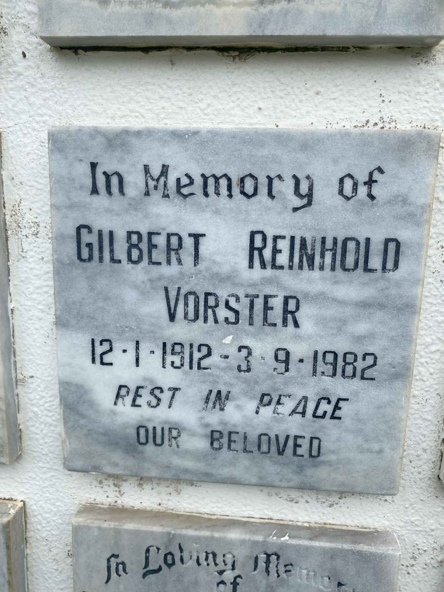 VORSTER Gilbert Reinhold 1912-1982