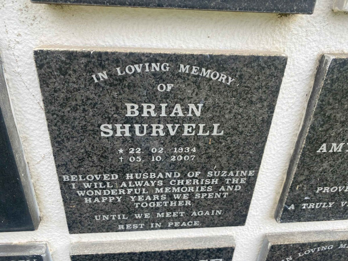 SHURVELL Brian 1934-2007