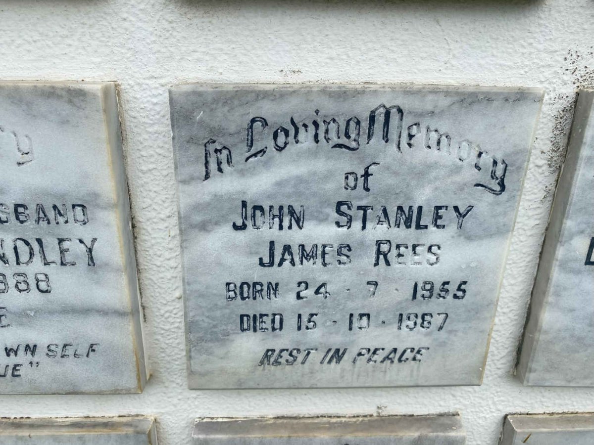 REES John Stanley James 1955-1987