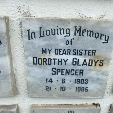 SPENCER Dorothy Gladys 1903-1985