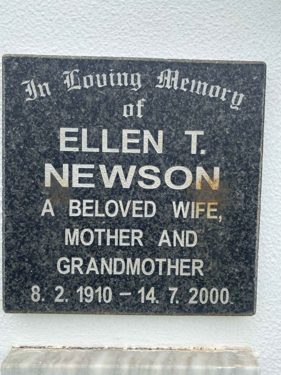 NEWSON Ellen T. 1910-2000