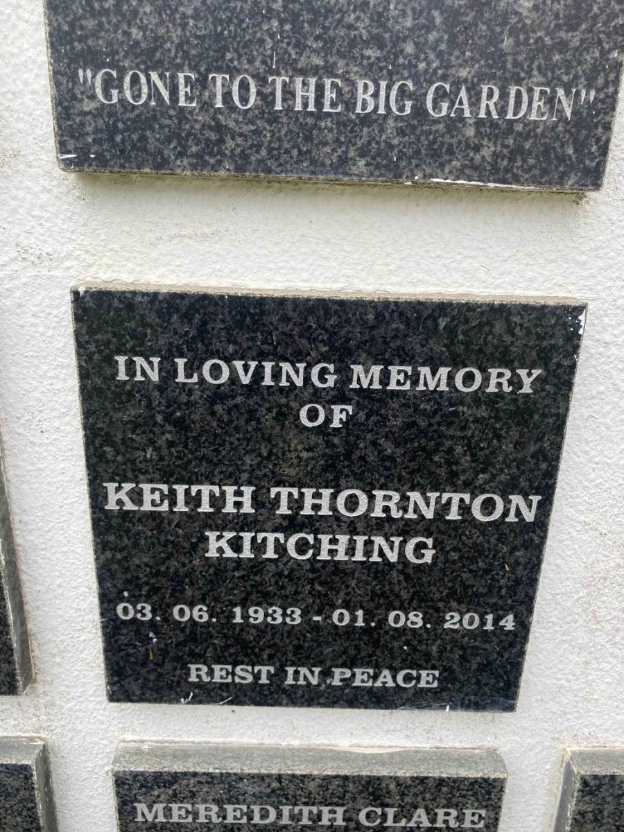 KITCHING Keith Thornton 1933-2014