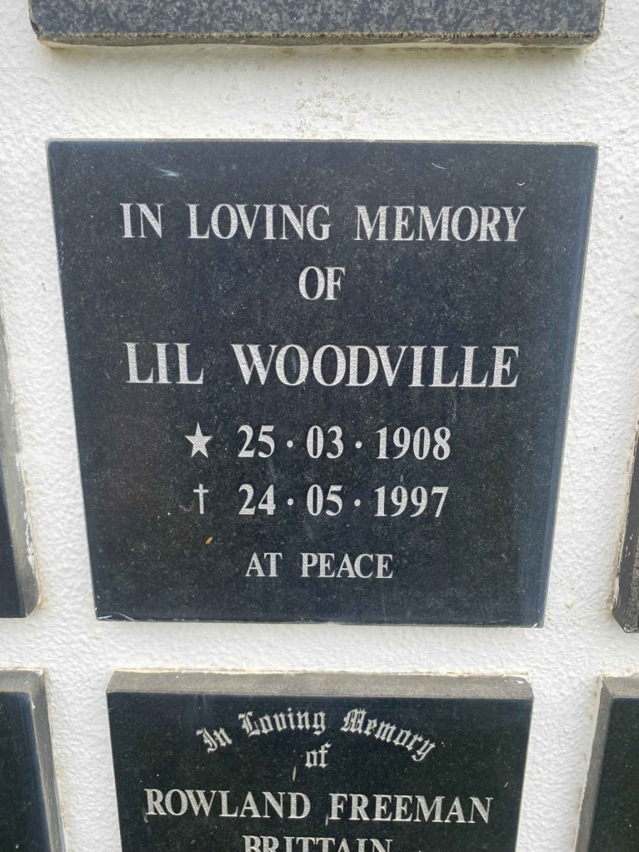 WOODVILLE Lil 1908-1997
