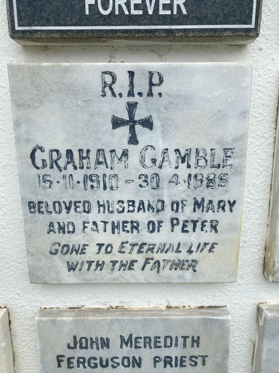 GAMBLE Graham 1910-1988