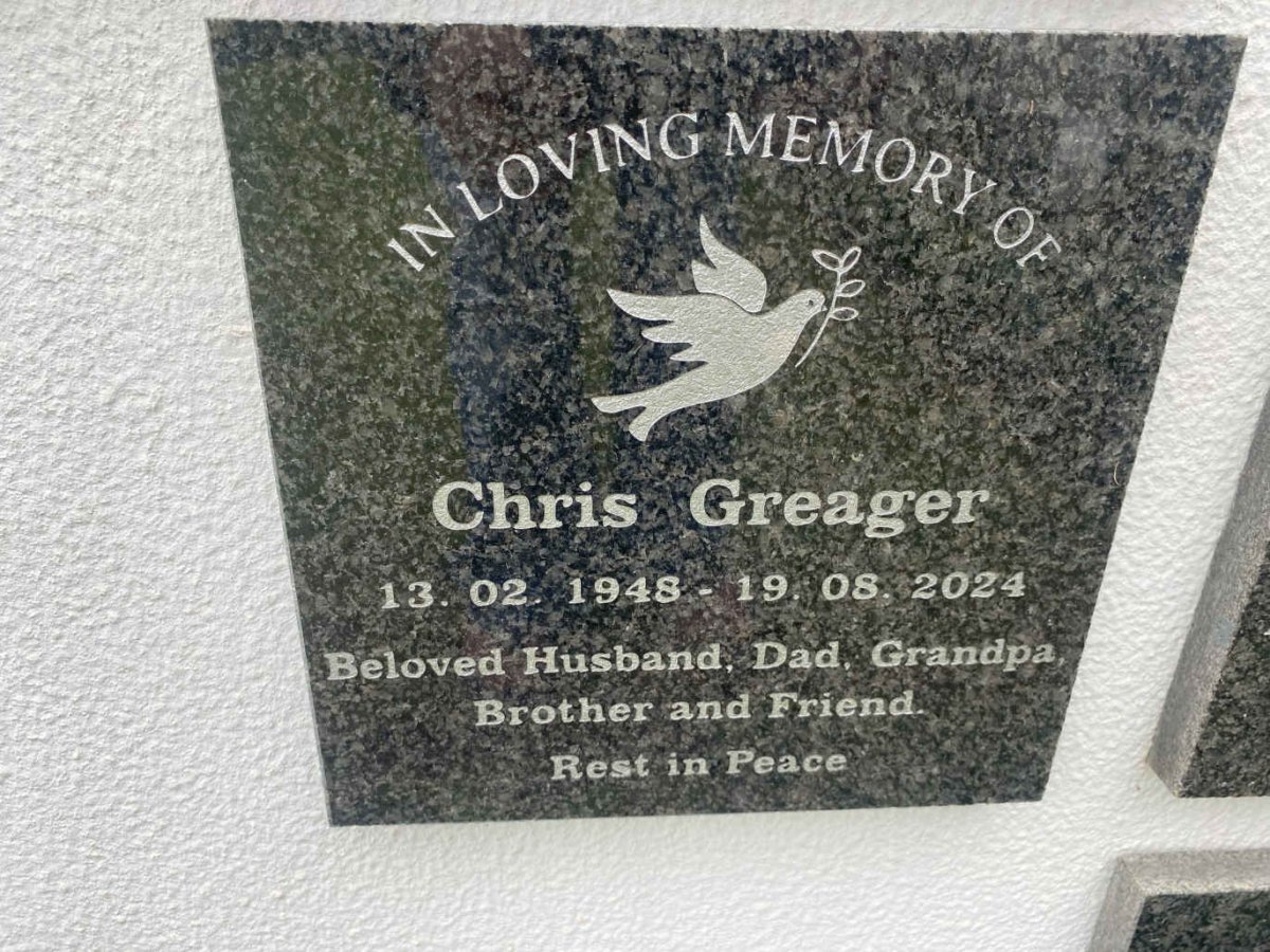 GREAGER Chris 1948-2024