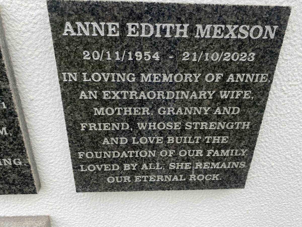 MEXSON Anne Edith 1954-2023