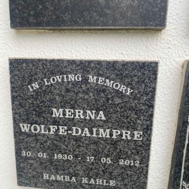 DAIMPRE Merna, WOLFE 1930-2012
