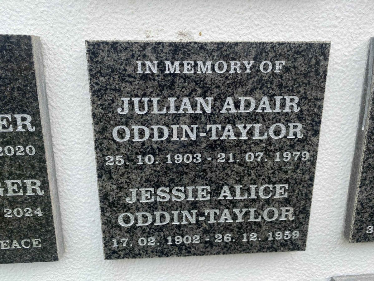 TAYLOR Julian Adair, ODDIN 1903-1979 & Jessie Alice 1902-1959