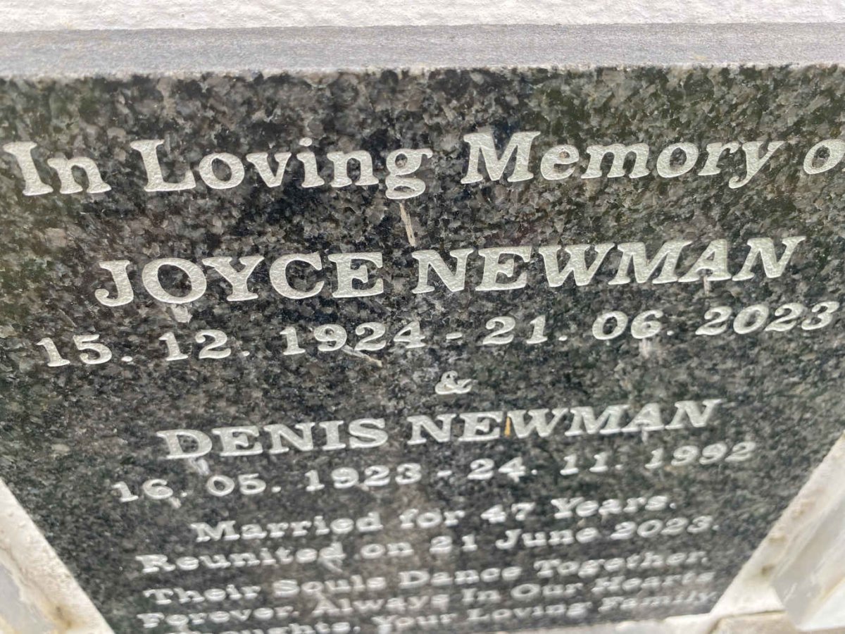 NEWMAN Denis 1923-1992 & Joyce 1924-2023