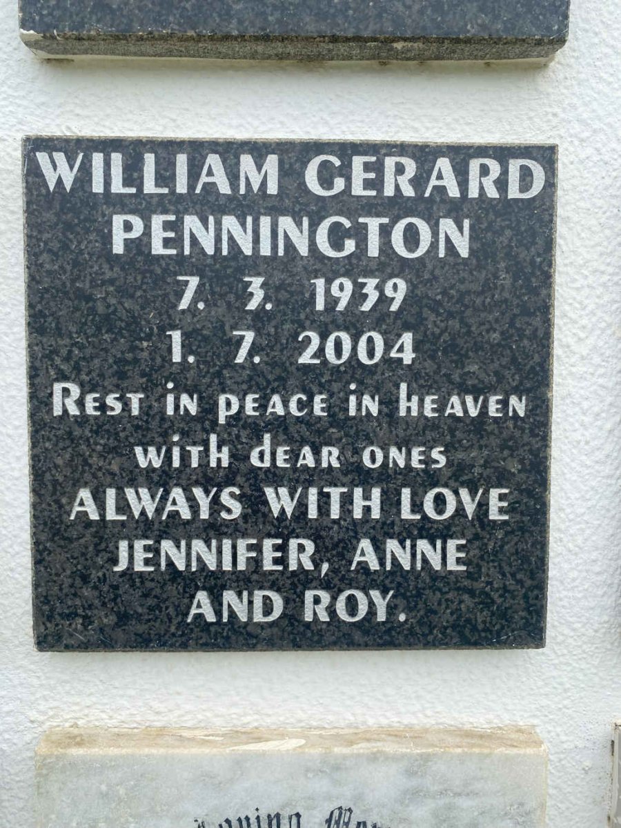 PENNINGTON William Gerard 1939-2004