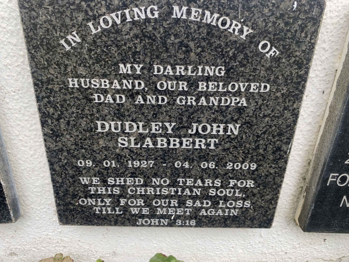 SLABBERT Dudley John 1927-2009