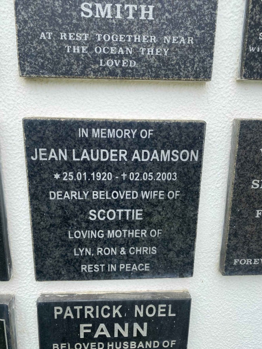 ADAMSON Jean Lauder 1920-2003