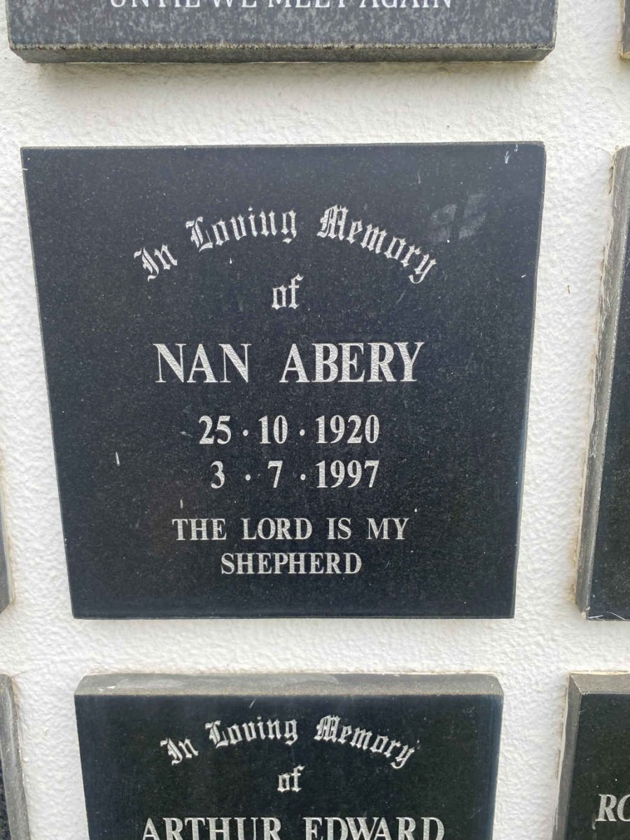 ABERY Nan 1920-1997