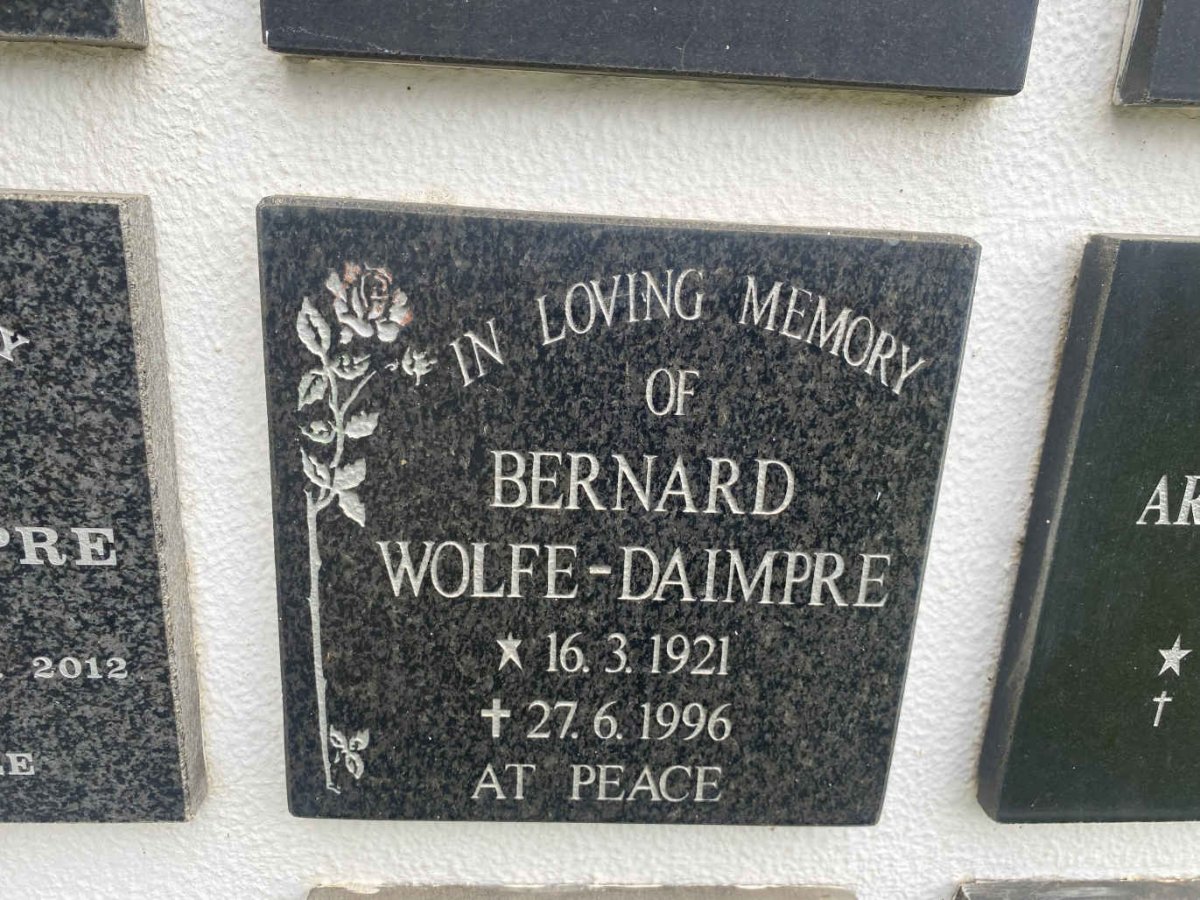 DAIMPRE Bernard, WOLFE 1921-1996