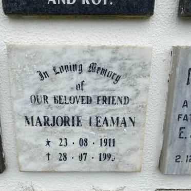LEAMAN Marjorie 1911-1995