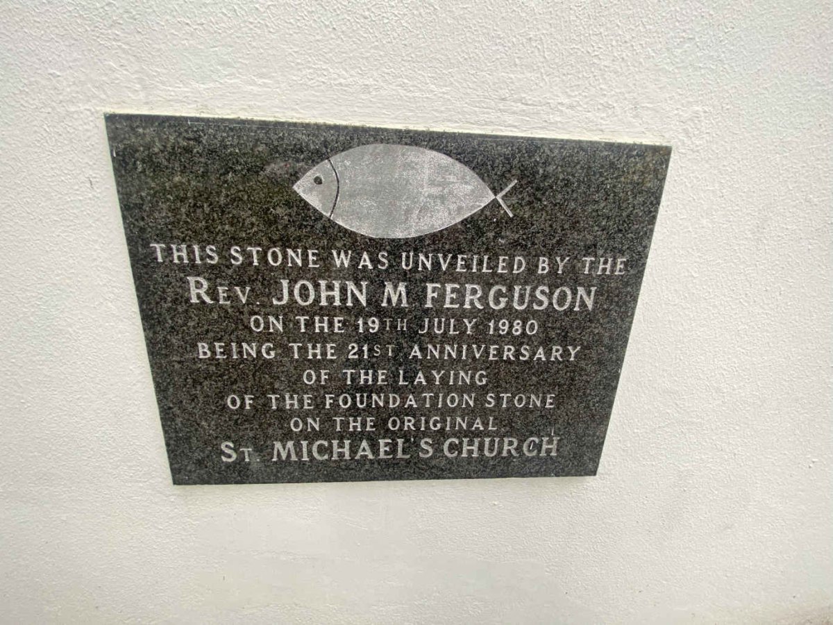 5. Unveiling of stone by Revr. John M. FERGUSON