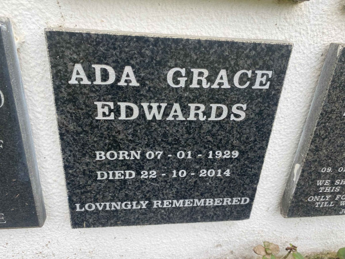 EDWARDS Ada Grace 1929-2014