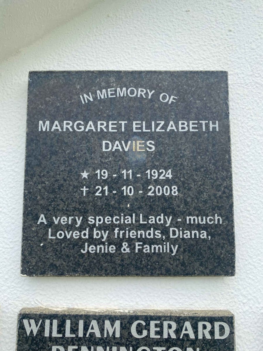 DAVIES Margaret Elizabeth 1924-2008