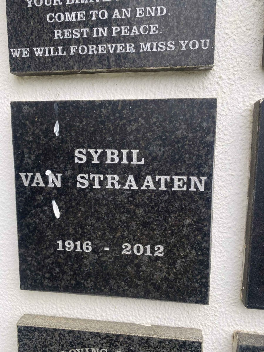 STRAATEN Sybil, van 1916-2012