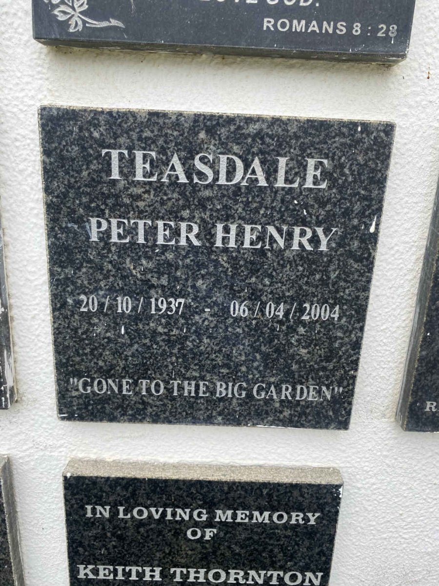 TEASDALE Peter Henry 1937-2004