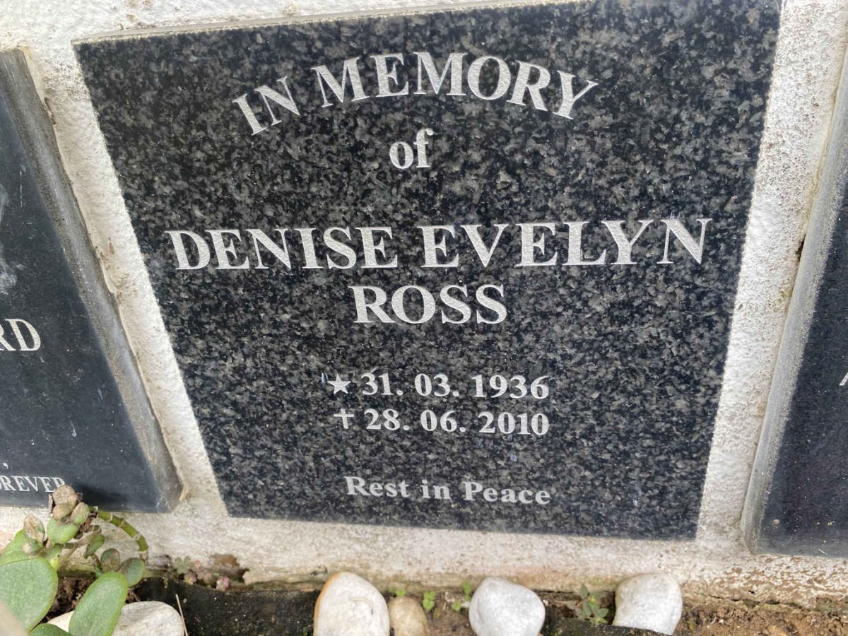ROSS Denise Evelyn 1936-2010